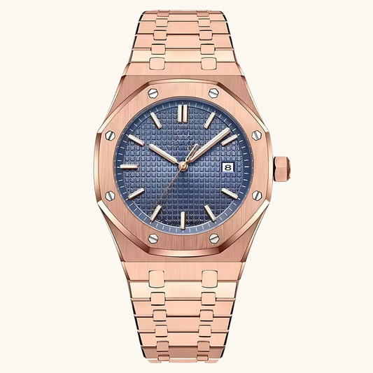 Lorance™ Royal Genève 41mm - Or Rose / Océan